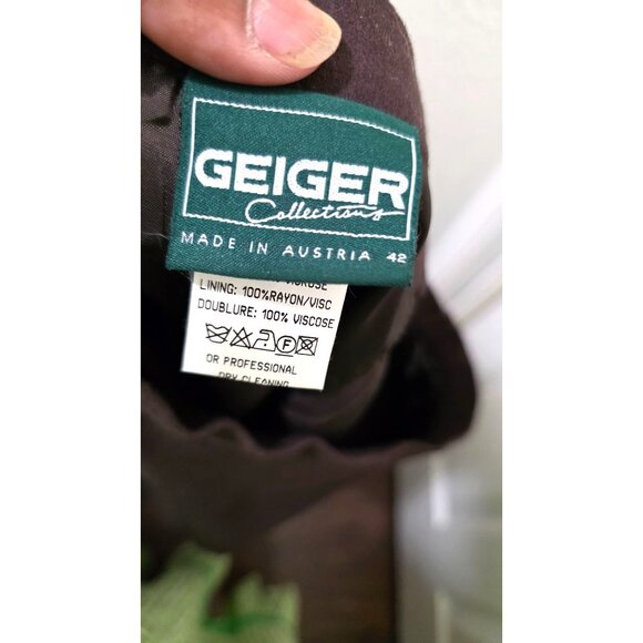 VTG Geiger Collections Brown Winter Maxi Skirt Front Pleat & Rear Button Closure - Picture 6 of 8